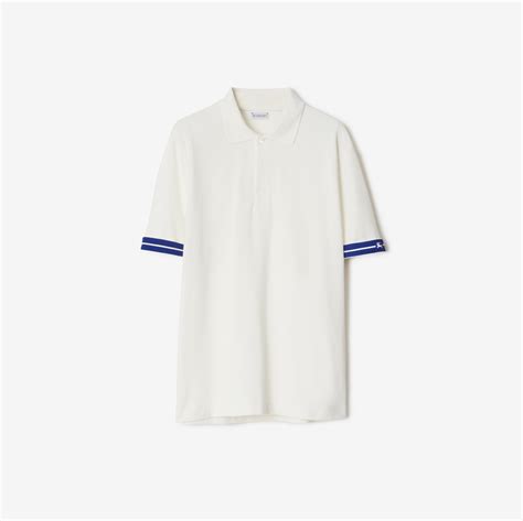 burberry polo deursche maße|Cotton Polo Shirt in Chalk .